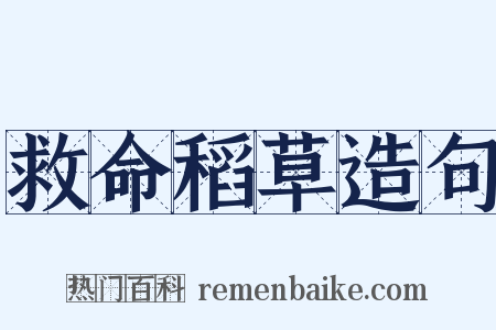 救命稻草造句是什么意思的图片